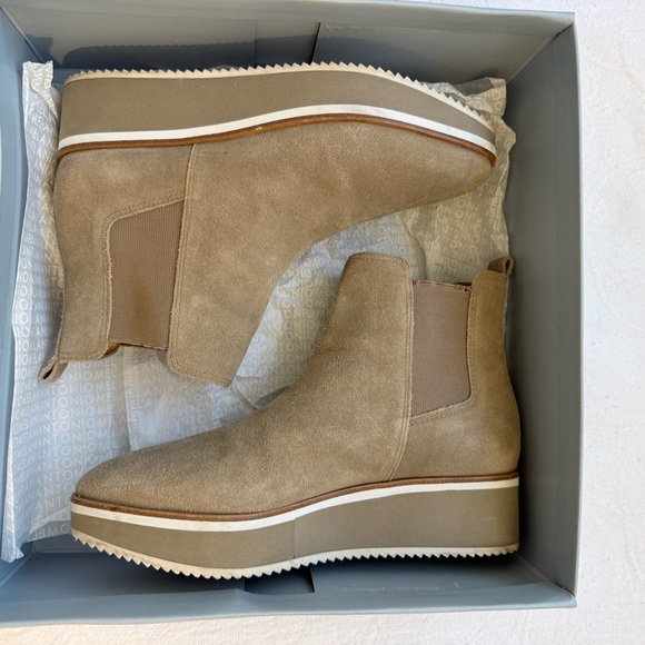 ANTONIO MELANI Brexton Tan Suede Platform ankle Boots - Picture 2 of 14